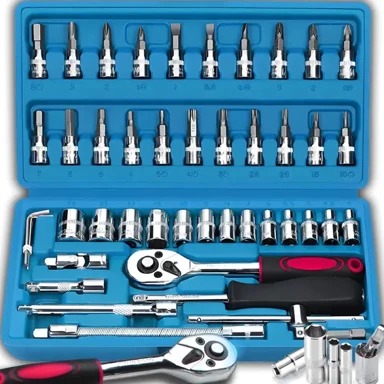 RETOO Set nasadnih ključeva i bitova O651, 1/4", 46 dijelova, s koferom